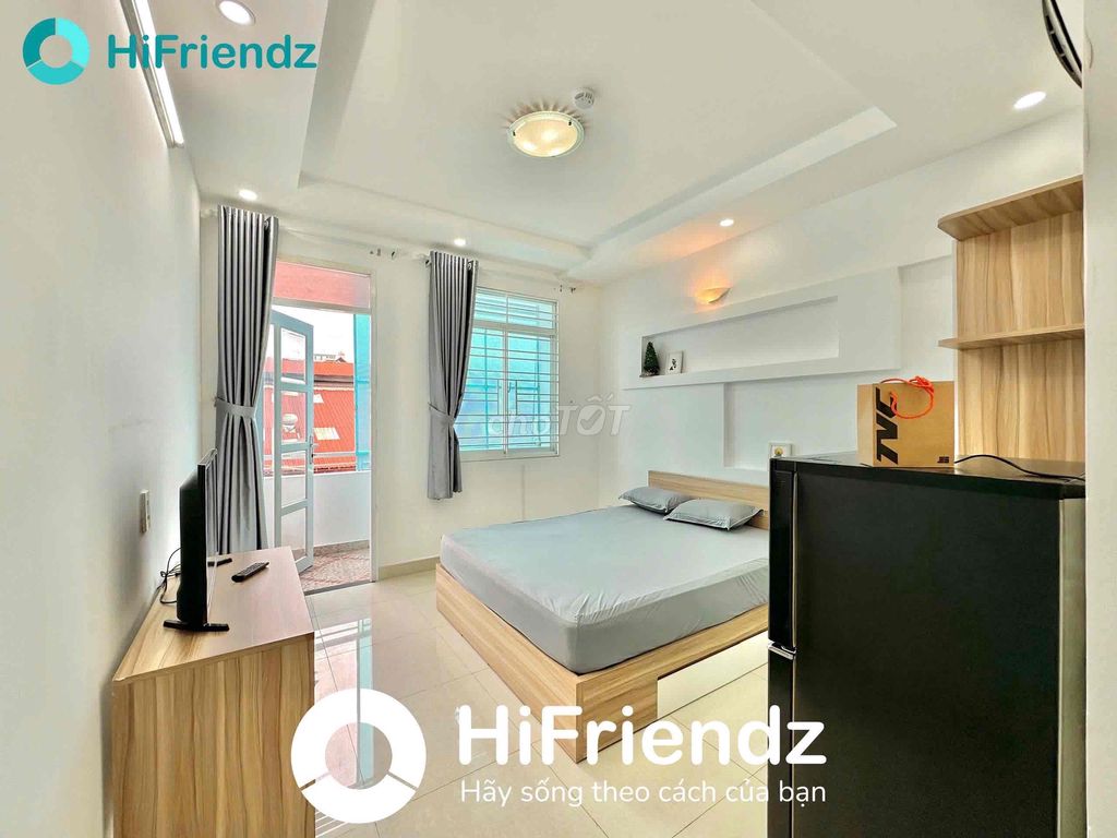 Studio ban công 30m² tại Phú Nhuận giá 5.8 triệu - Đầy đủ nội thất, tiện nghi