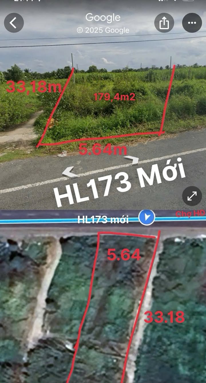 Đất nền chính chủ Châu Thành Bến Tre 179m² - Vị trí đắc địa gần chợ Hữu Định!