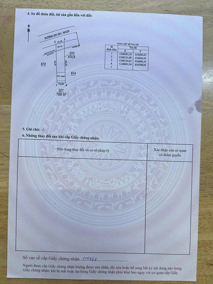 Đất nền Phước Vĩnh, Phú Giáo 470m² giá 2.8 tỷ - Pháp lý rõ ràng, thổ cư 100%!