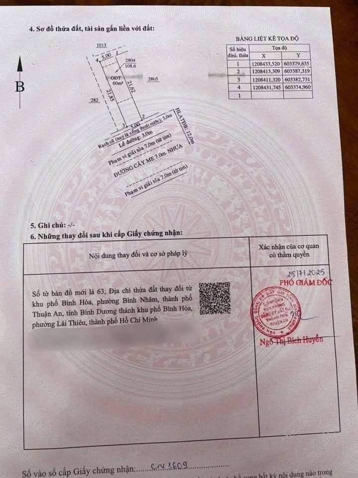 Đất mặt tiền đường Cây Me - Bình Nhâm 108m² giá 4.85 tỷ - Kinh doanh lý tưởng!