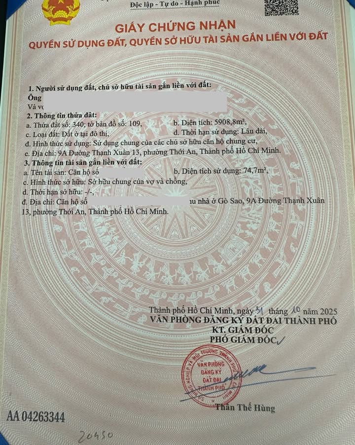 Căn hộ Picity High Park Quận 12, 79m² giá 4.12 tỷ - Chính chủ bán, sổ hồng sẵn!