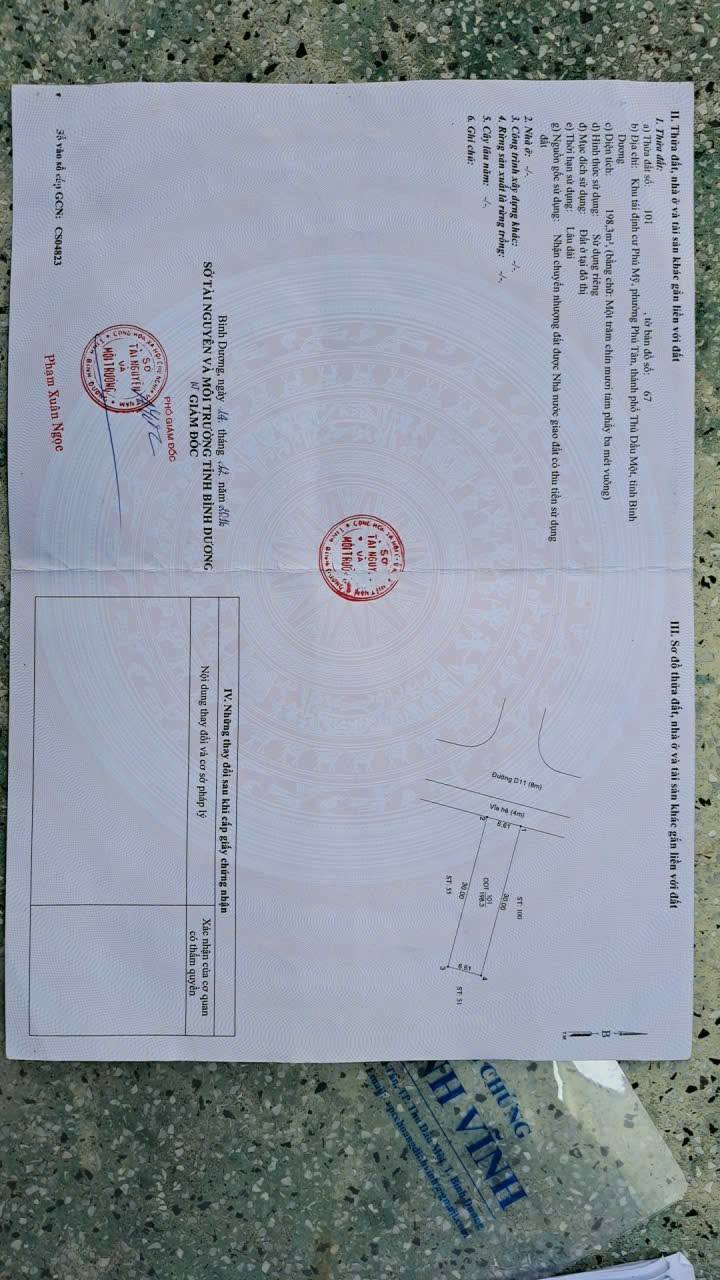 Lô đất thổ cư 198m² Phú Tân, Thủ Dầu Một - Đầu tư sinh lời ngay!