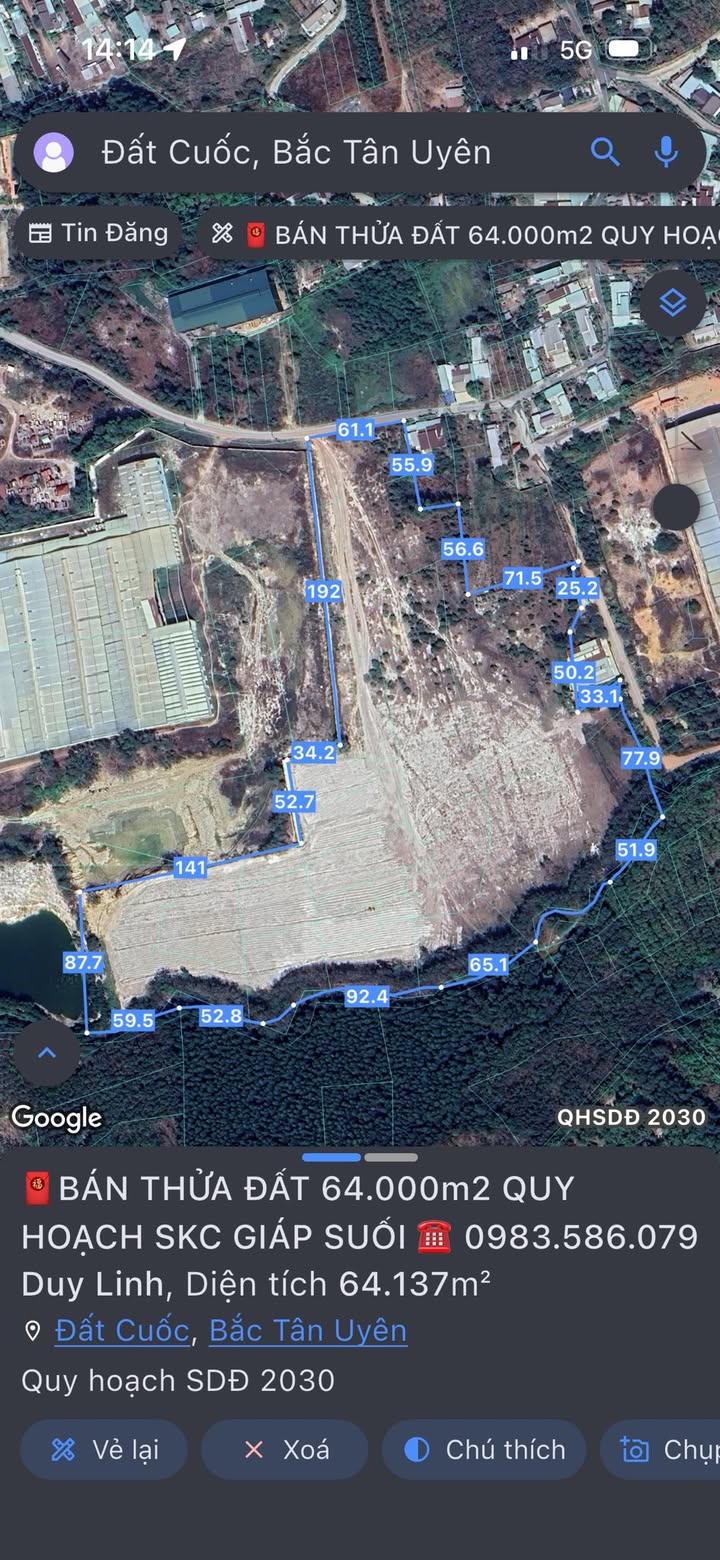 Đất quy hoạch 64.000m² tại Đất Cuốc - Bắc Tân Uyên, giá 80 tỷ - Cơ hội đầu tư hấp dẫn!