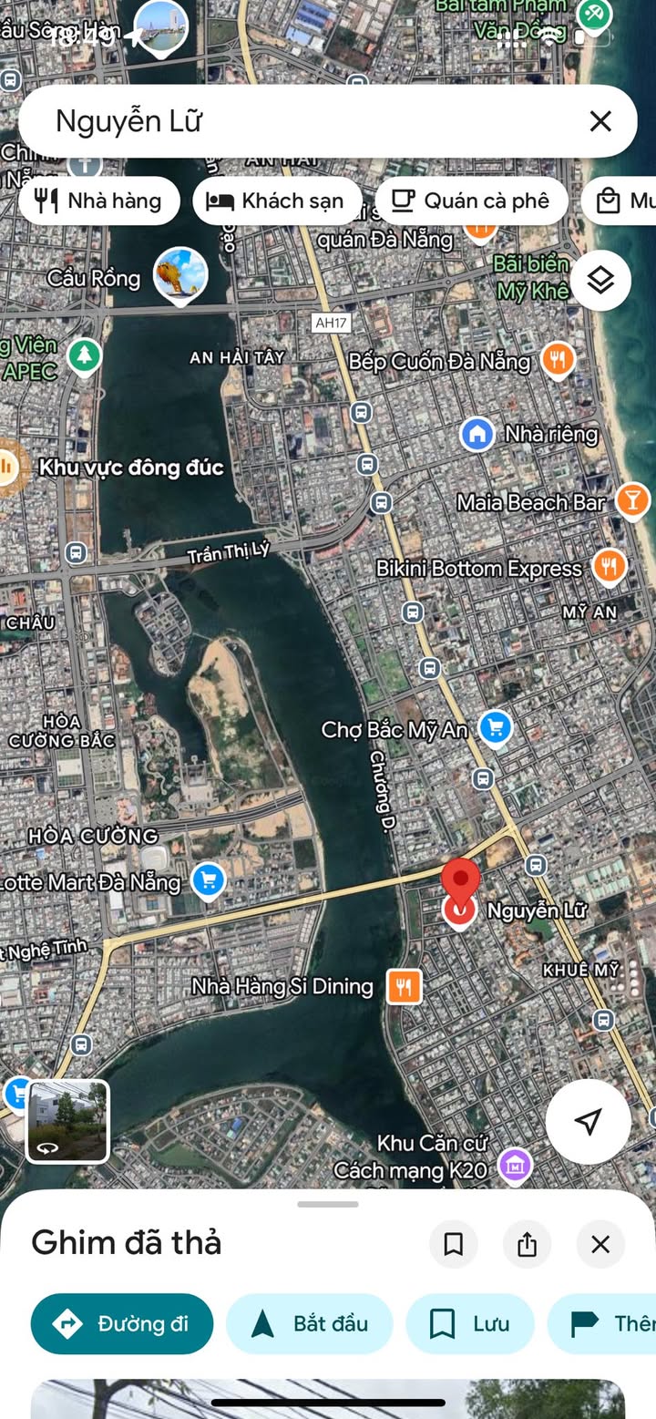 Đất biệt thự Đường Nguyễn Lữ, Khuê Mỹ 270m² giá 24 tỷ - Đầu tư lý tưởng ven sông Hàn!