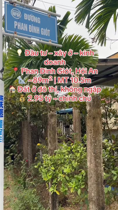 Đất nền Hội An 89m² giá 2.95 tỷ - Tiềm năng tăng giá vượt trội!