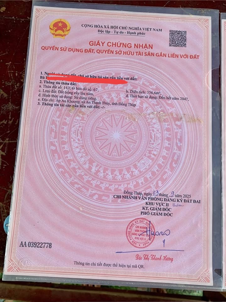 Đất thổ cư 2 mặt tiền An Thạnh Thủy 100m² giá 699 triệu - Sổ đỏ chính chủ, công chứng ngay!