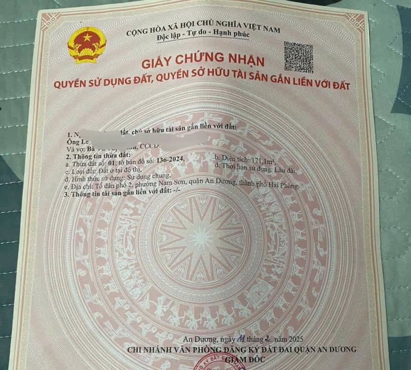 Đất nền An Dương 71,2m² giá 1,4 tỷ - Sổ đỏ chính chủ gần công viên!