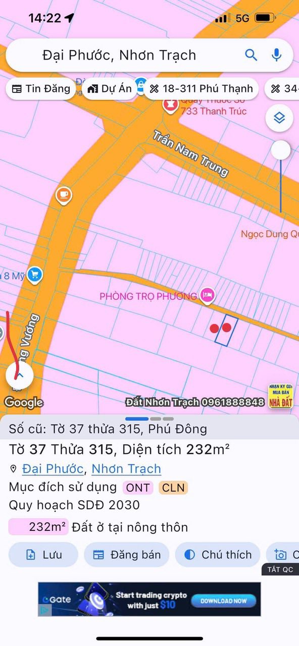 Đất nền Phú Đông Nhơn Trạch 231m² giá 2.86 tỷ - Sổ hồng riêng, đầu tư an toàn!