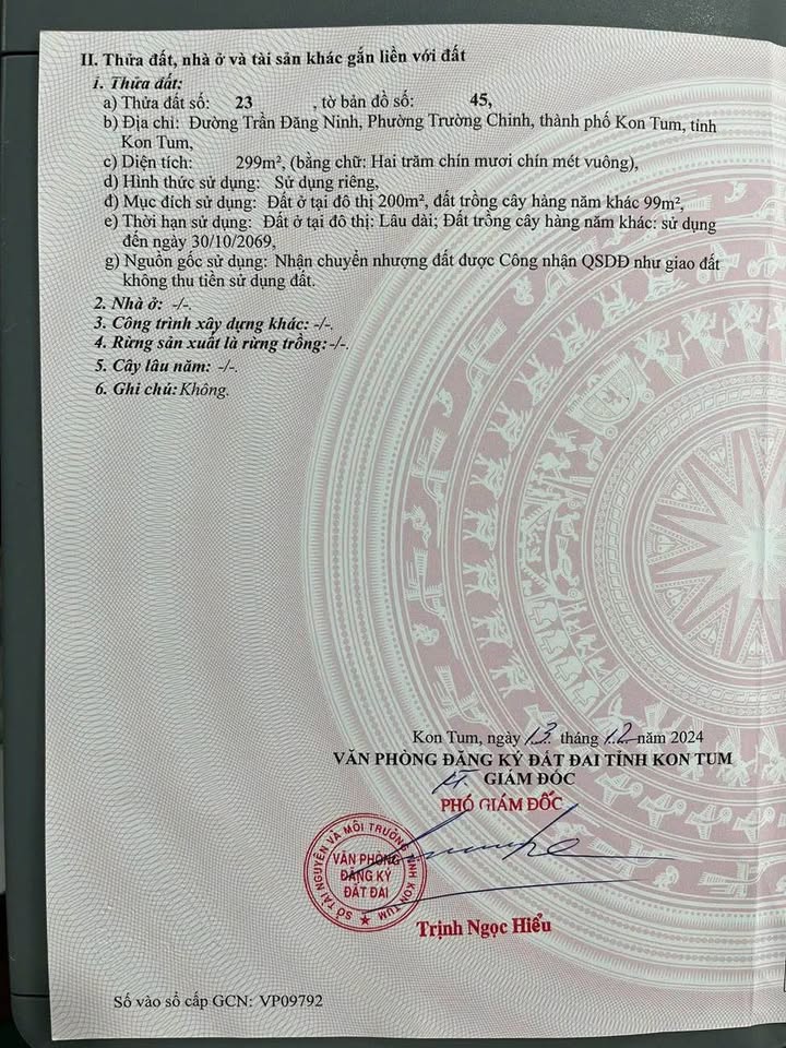 Đất thổ cư đường Trần Đăng Ninh, Phường Trường Chinh 299m² - Đầu tư sinh lời với 8 phòng trọ cho thuê!