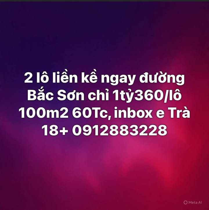 Đất nền liền kề đường Bắc Sơn Thái Nguyên 100m² chỉ 1.36 tỷ - Cơ hội đầu tư không thể bỏ lỡ!