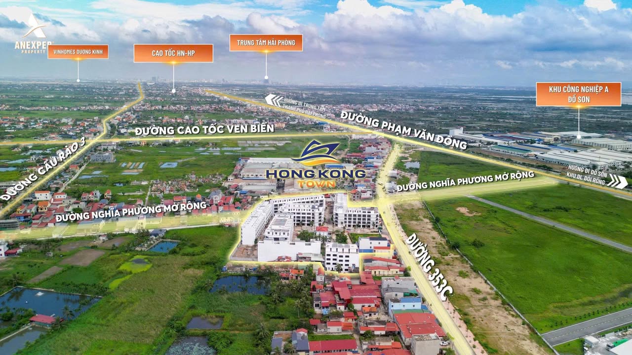 Shophouse HongKong Town Đồ Sơn 60m² giá 3.9 tỷ - Tiềm năng tăng trưởng vượt bậc!