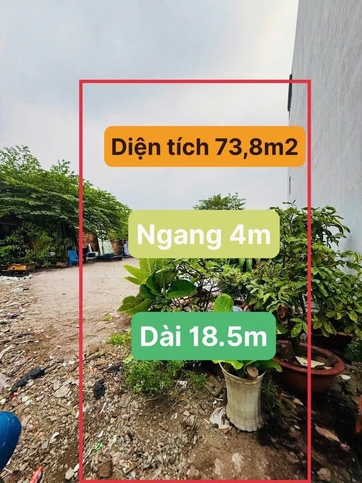 Lô đất Nguyễn Văn Quá, Quận 12 - 74m² chỉ 4.99 tỷ - Hẻm xe hơi an ninh