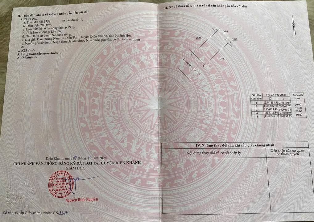 Đất nền TĐC Diên Toàn 200m² giá 4.4 tỷ - Vị trí đẹp, kết nối thuận tiện!