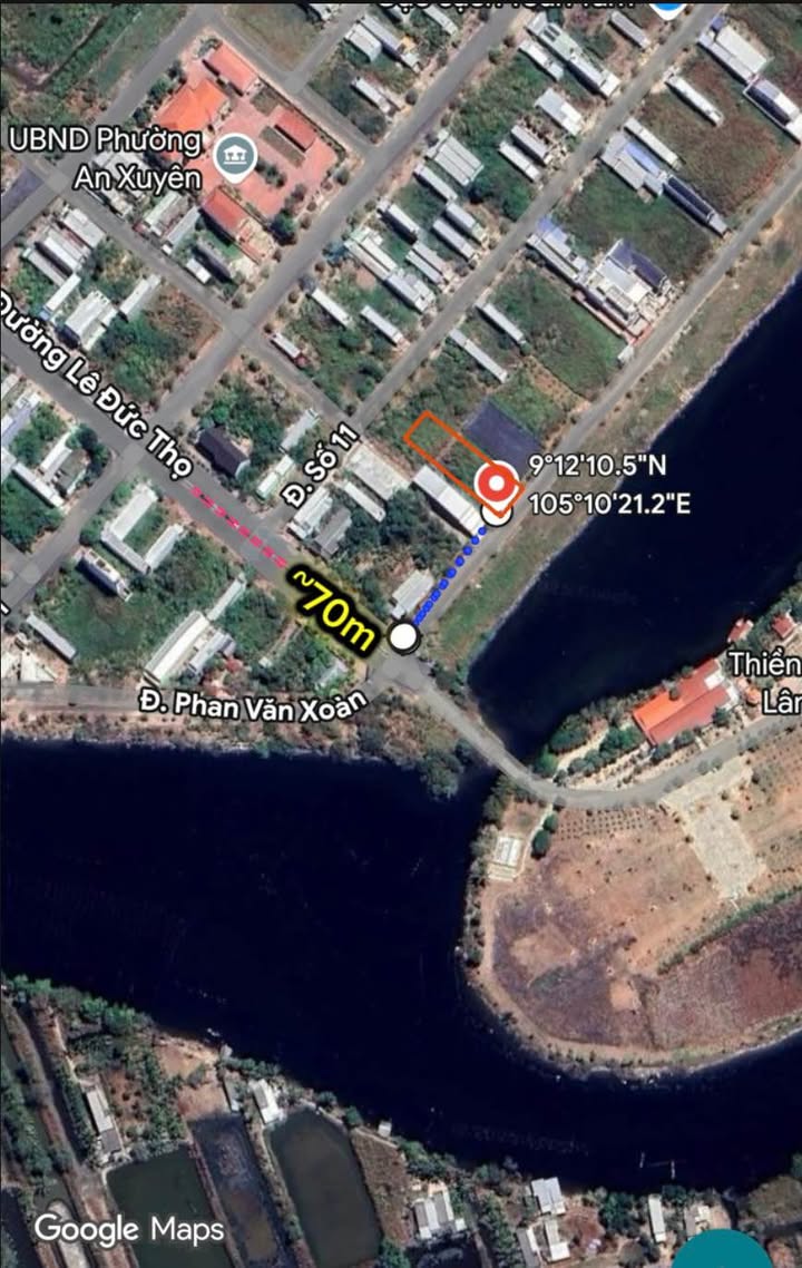 Đất nền KDC Tân Xuyên Cà Mau 153m² giá 1.15 tỷ - Vị trí đắc địa gần Thiền Viện Trúc Lâm!