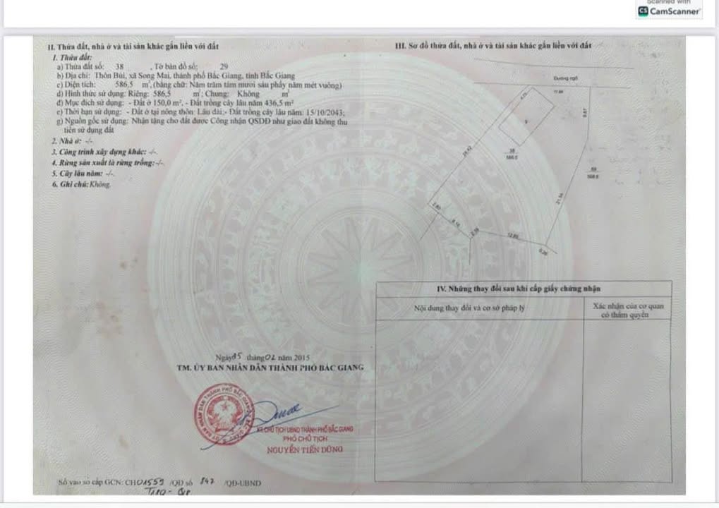 Đất nền thôn Bùi, xã Song Mai, Bắc Giang 586m² - Giá chỉ 3.5 tỷ, cơ hội đầu tư hấp dẫn!