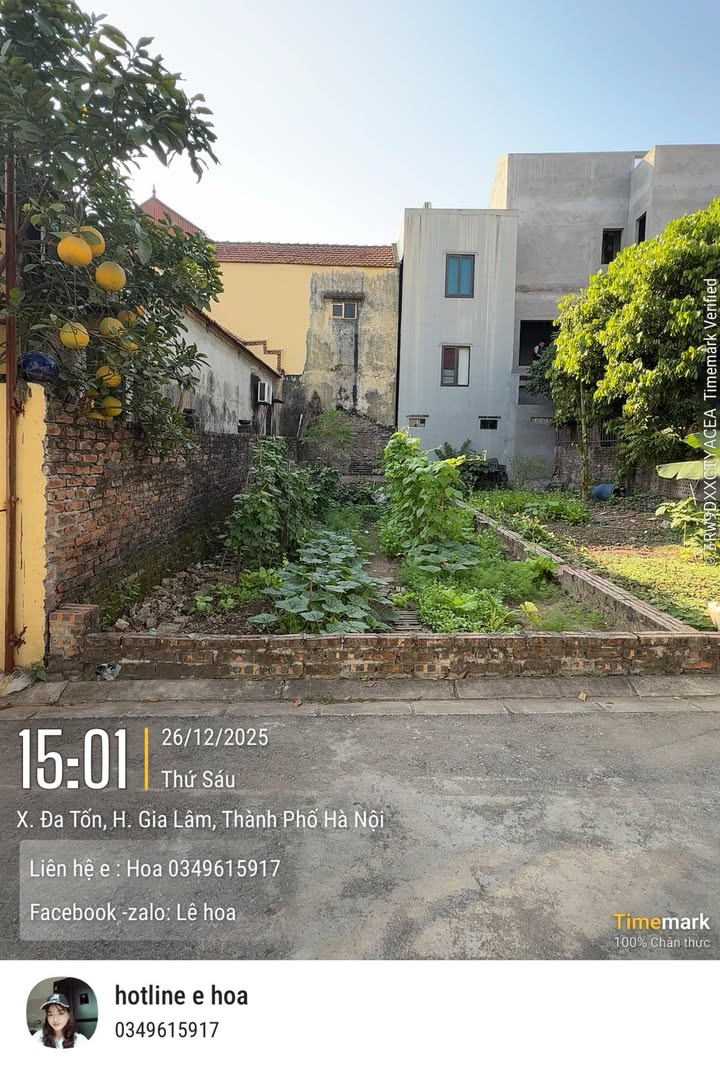 Đất thổ cư Đa Tốn Gia Lâm 63m² giá chỉ 5 tỷ - Đường ô tô vào tận đất!