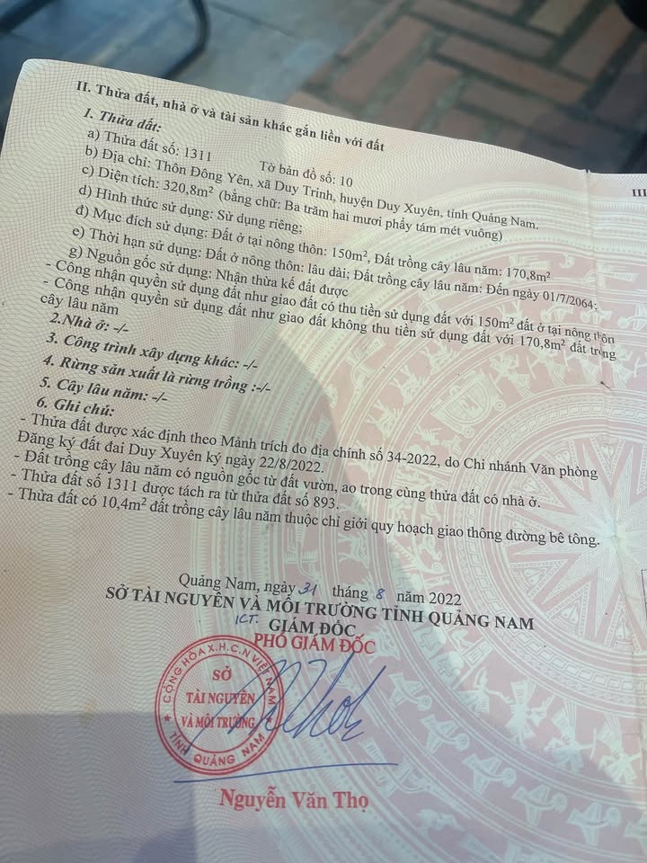 Đất nền Duy Trinh Duy Xuyên 304m² giá chỉ 4xx triệu - Cơ hội đầu tư hấp dẫn!