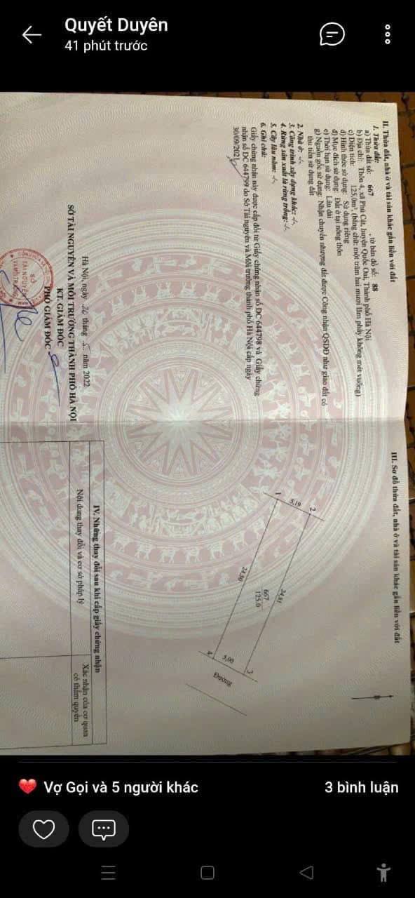 Đất thổ cư Phú Cát, Quốc Oai, 125m² - Sổ đỏ riêng, đầu tư lâu dài!