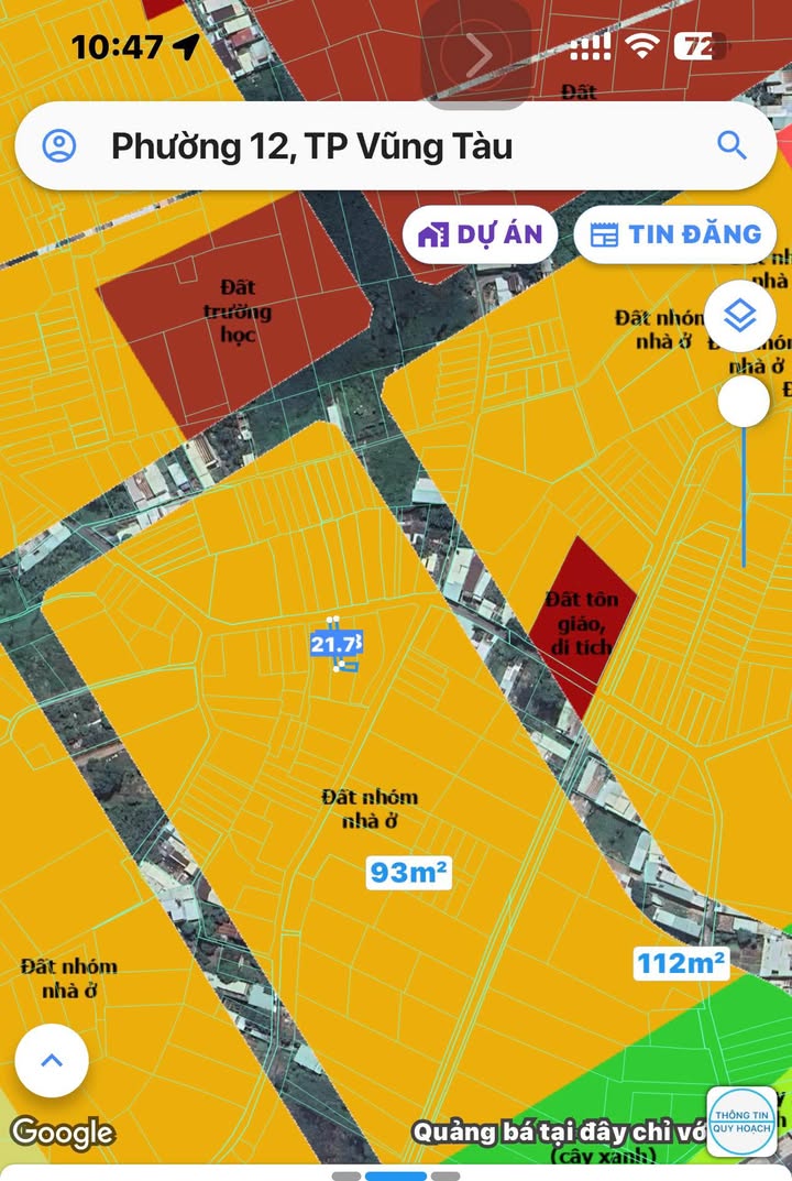 Đất thổ cư Hẻm 1216 đường 30/4 Vũng Tàu 75m² giá 2.35 tỷ - Sổ đỏ chính chủ