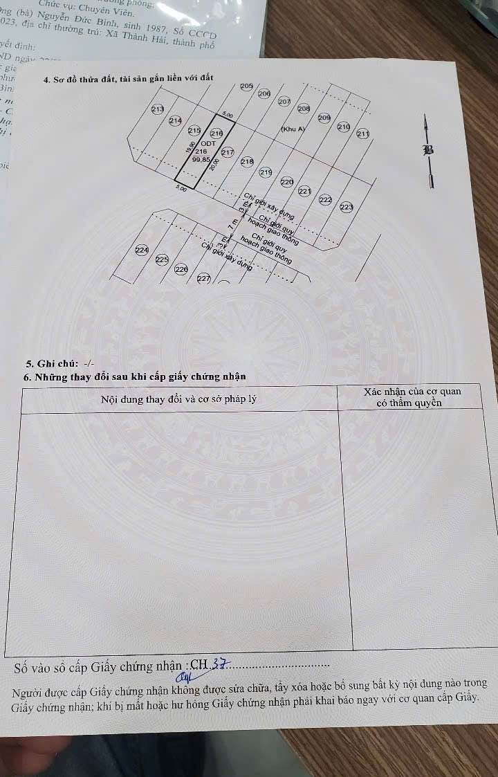 Đất tái định cư Công an Phường Phước Mỹ 99.8m² giá 1.55 tỷ - Sổ đỏ, vị trí đẹp!