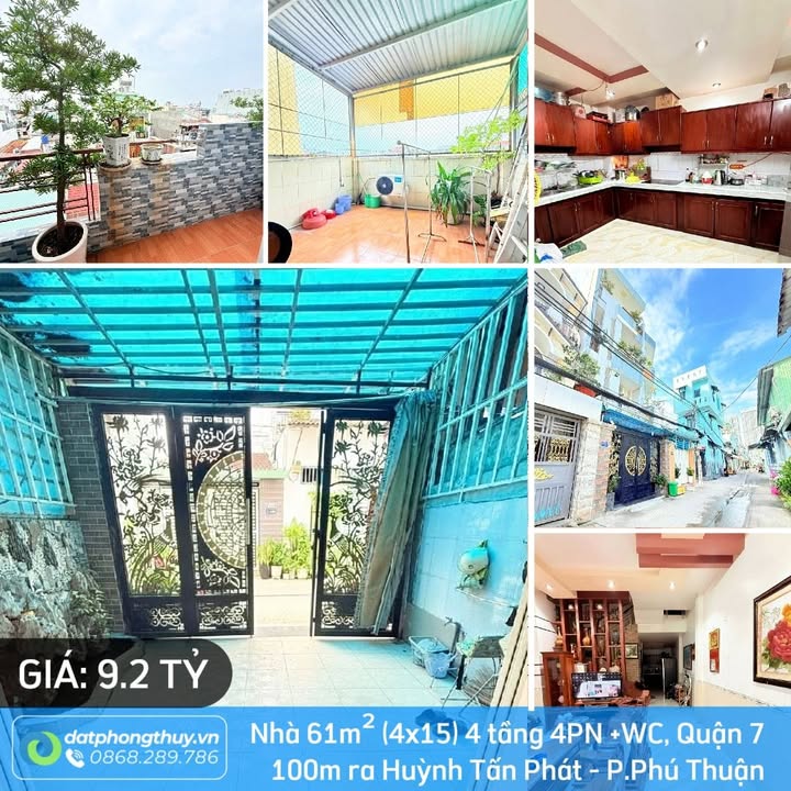 Nhà phố 4 tầng Huỳnh Tấn Phát, Phú Thuận, Quận 7 - Giá 9.2 tỷ, vừa ở vừa cho thuê!