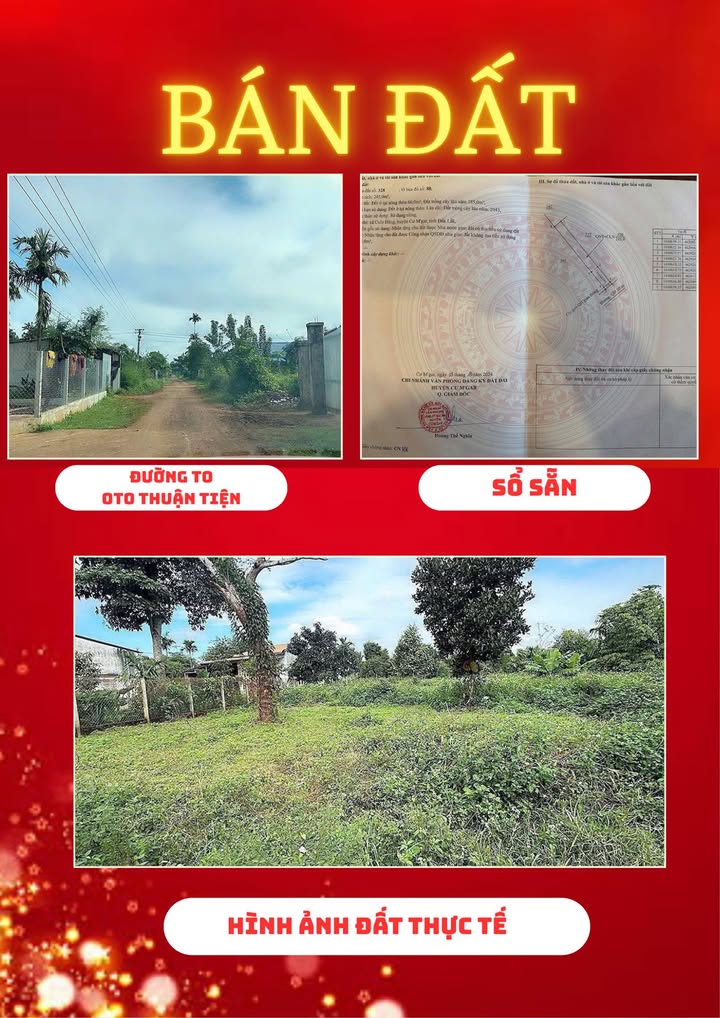 Đất thổ cư 60m² tại Cuôr Đăng, Cư M'gar giá chỉ 455 triệu - Cơ hội đầu tư tuyệt vời!