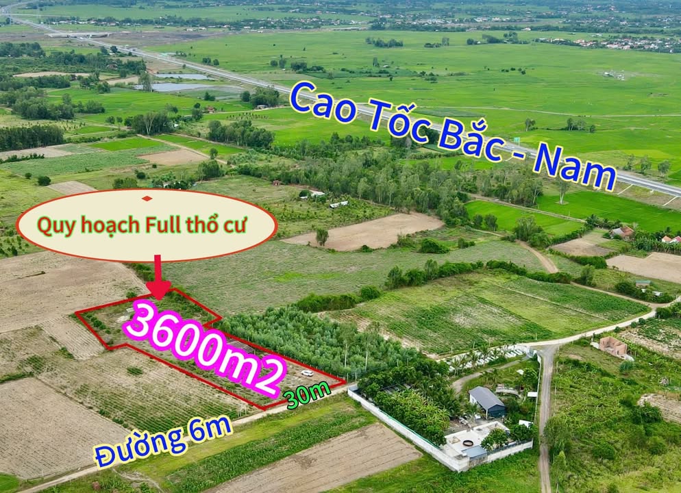 Đất nền Hòa Trí - Bắc Tân Uyên 3600m² giá 1.9 tỷ - Đầu tư sinh lời cao!