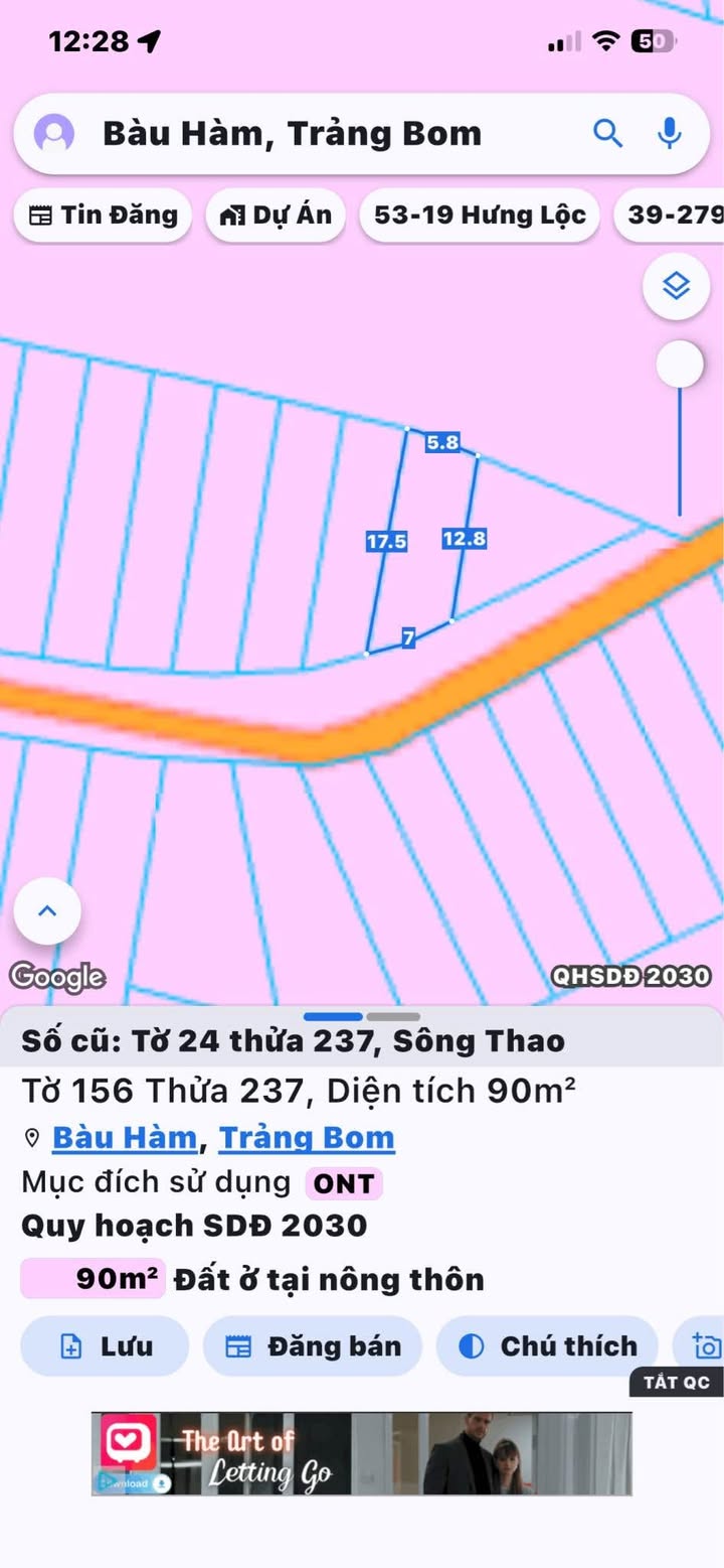 Đất thổ cư Sông Thao 90m² giá 600 triệu - Sổ riêng, đường bê tông thông thoáng!