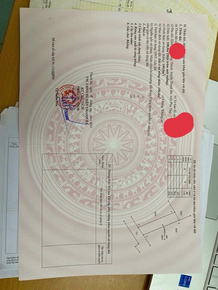 Đất nền khu 6 xã Đông Thành Thanh Ba 100m² giá thỏa thuận - Gần KCN Bãi Ba!