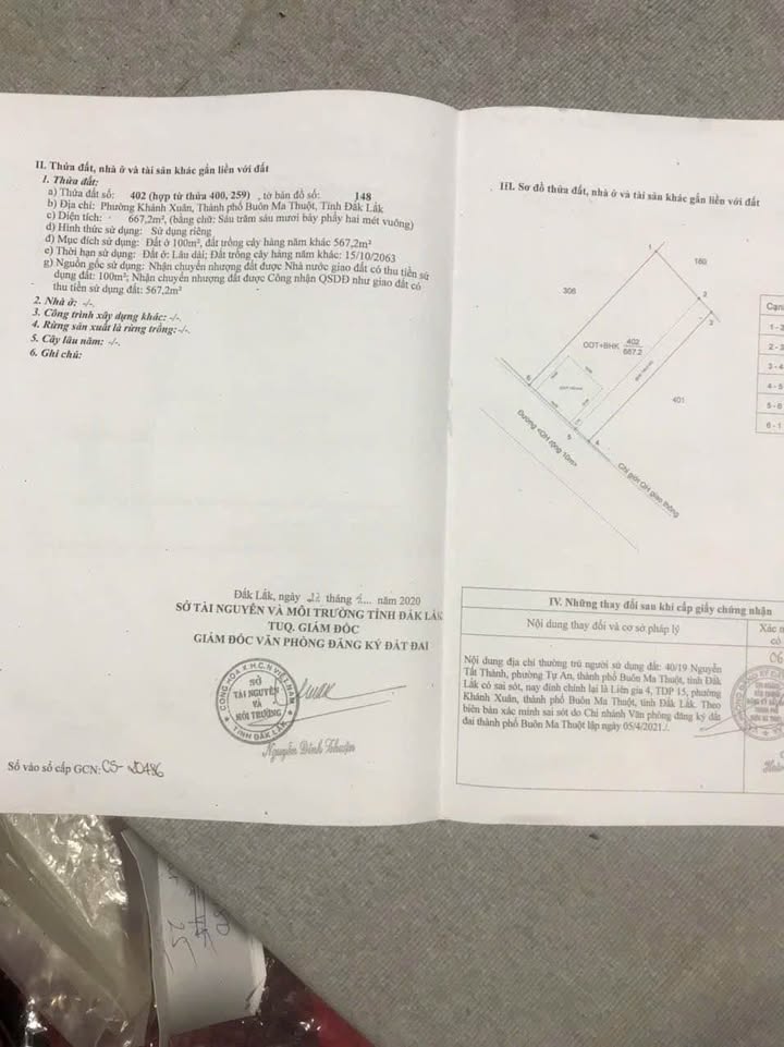 Đất nền mặt tiền Thành Nhất Buôn Ma Thuột 612m² giá 6.12 tỷ - Cơ hội đầu tư hấp dẫn!