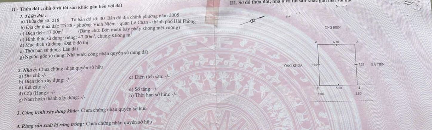 Nhà 4 tầng đường Thiên Lôi, 47m², giá thỏa thuận - Đầu tư sinh lời ngay!