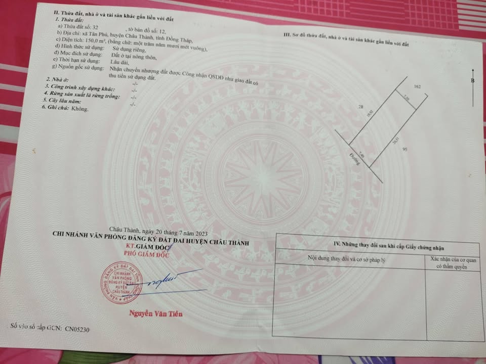 Đất nền Tân Phú Sa Đéc 180m² - Sổ đỏ chính chủ, vị trí đắc địa cho kinh doanh!