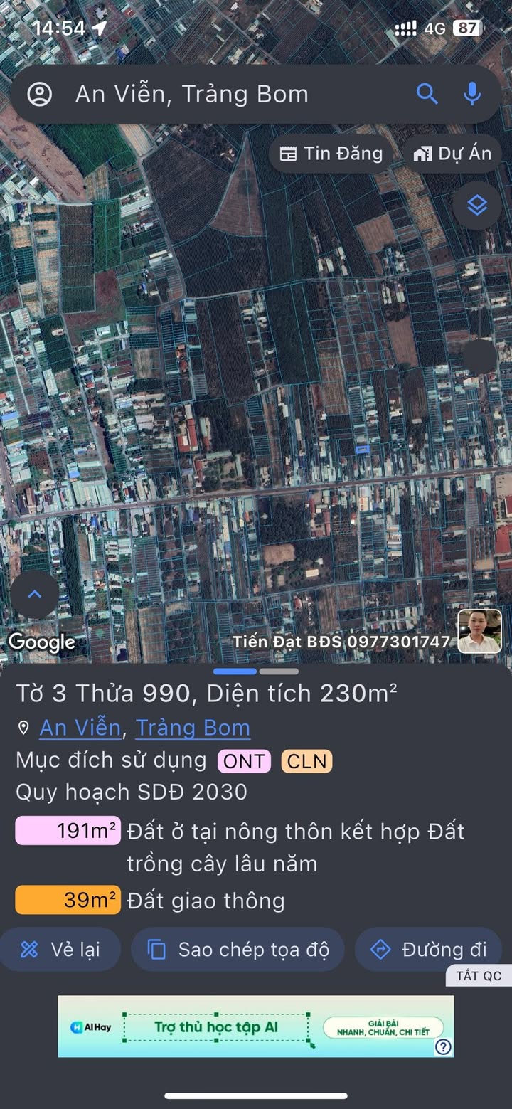 Đất nền An Viễn Trảng Bom 115m² giá 1.1 tỷ - Vị trí đắc địa gần KCN Giang Điền!