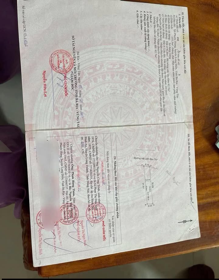 Đất nền 155m² tại đường Hải Lâm Bầu Trứ, Long Điền - Giá chỉ 1.39 tỷ!