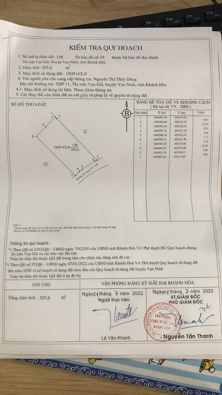 Nhà cấp 4 Thị trấn Vạn Giã 205m² giá thỏa thuận - Hướng Đông mát mẻ quanh năm!