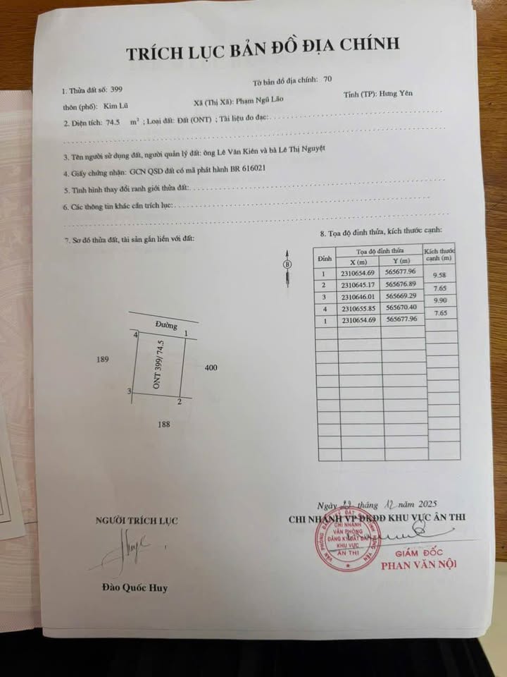 Nhà kiên cố xã Phạm Ngũ Lão, Hưng Yên 146.1m² - Sổ đỏ trao tay, giá tốt!