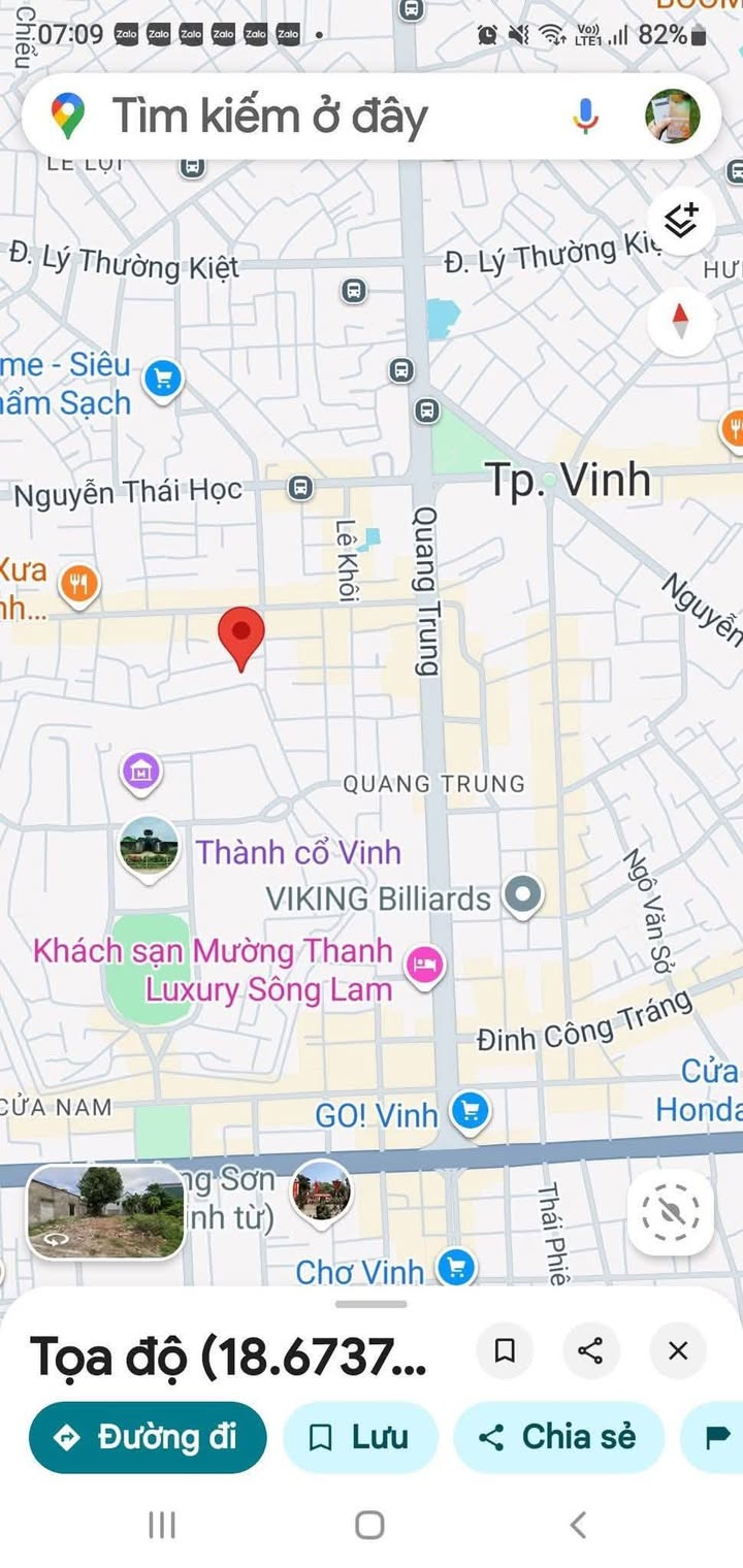 Đất ở phường Quang Trung, Vinh 126,3m² giá 1 tỷ - Đầu tư sinh lời tốt!