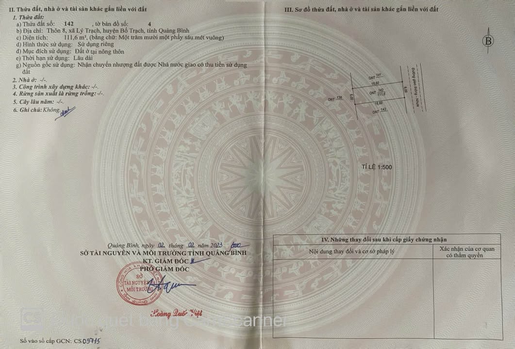 Đất thổ cư Thôn 8 Lý Trạch 111m² giá 700 triệu - Giao dịch nhanh chóng!