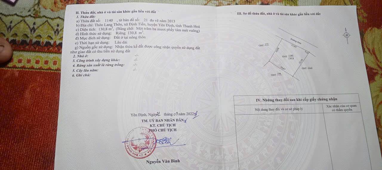 Đất nền Định Tân, Yên Định 130m² chỉ 300 triệu - Vị trí vàng, tiện ích đầy đủ!