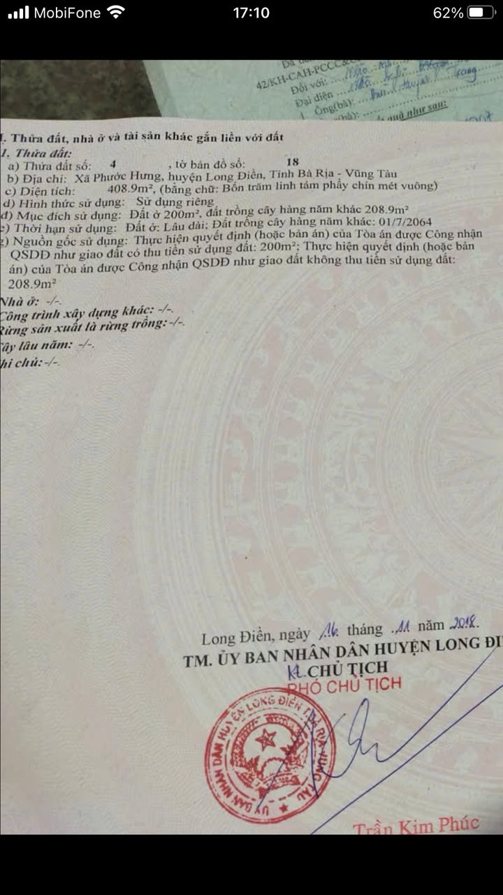 Đất mặt tiền đường Hải Lâm, Phước Hưng 240m² giá 3.5 tỷ - Cơ hội đầu tư hấp dẫn!