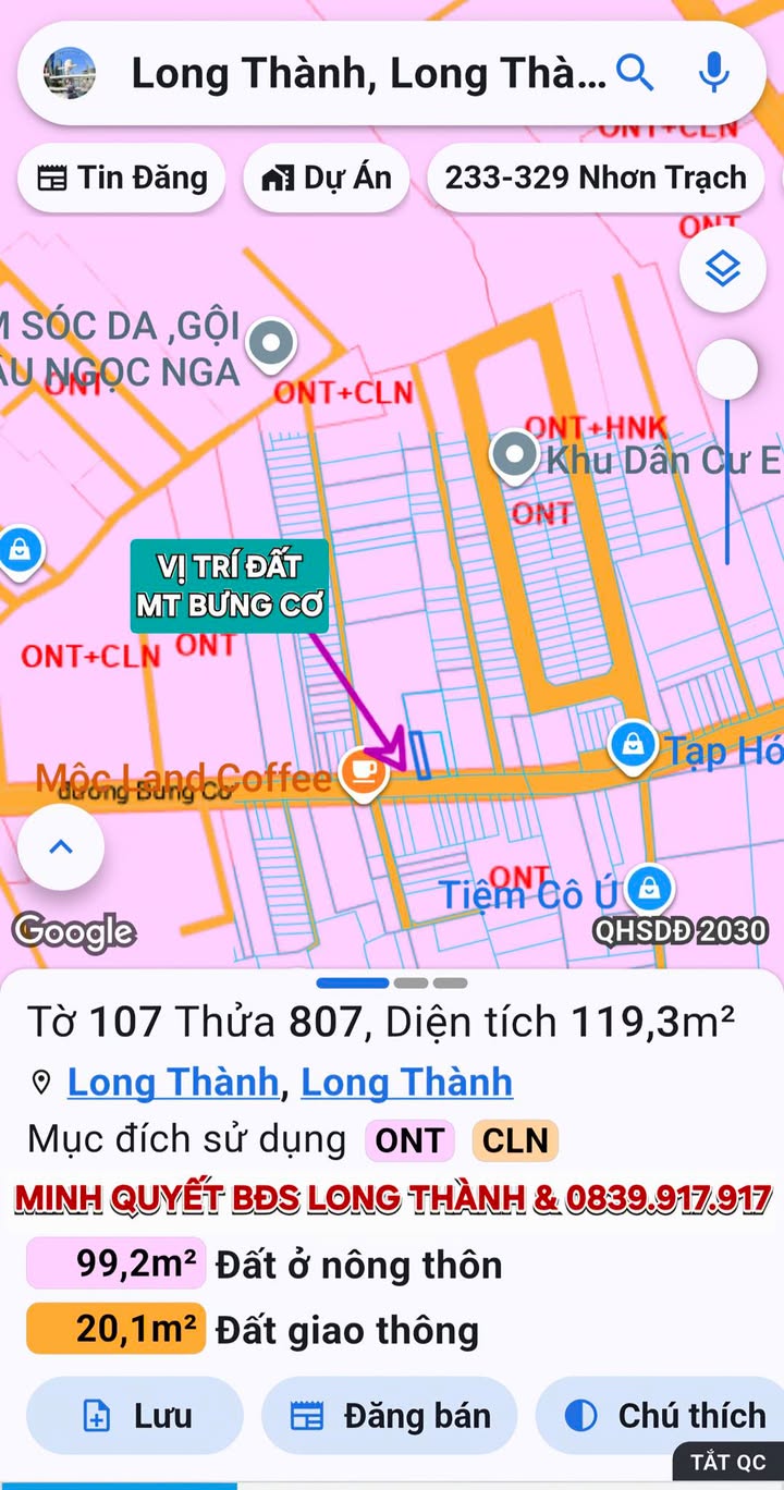 Đất đẹp Long Thành 120m² giá 3.05 tỷ - Tiềm năng đầu tư lớn!