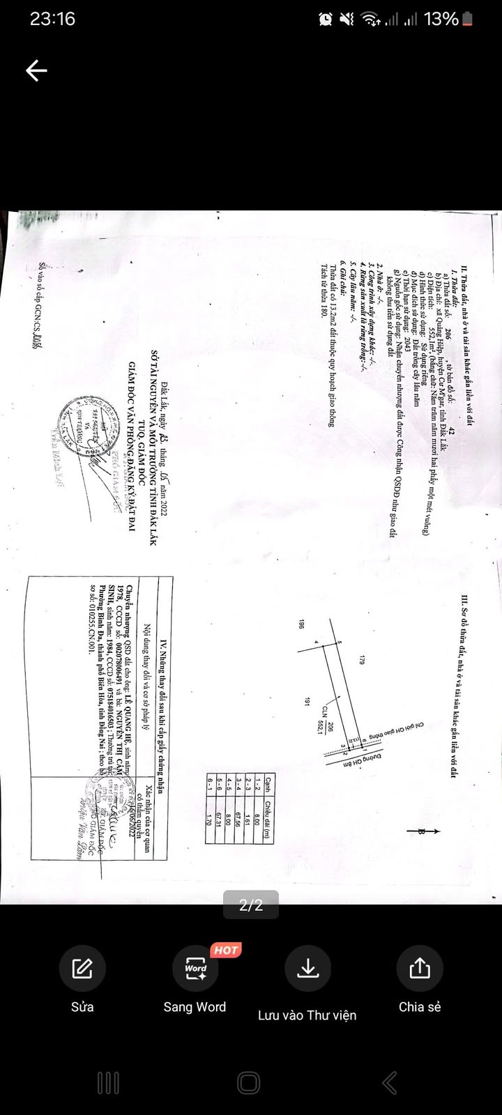 Đất nền 552m² tại xã Quảng Hiệp, Cư M'gar, Đắk Lắk - Giá chỉ 300 triệu!