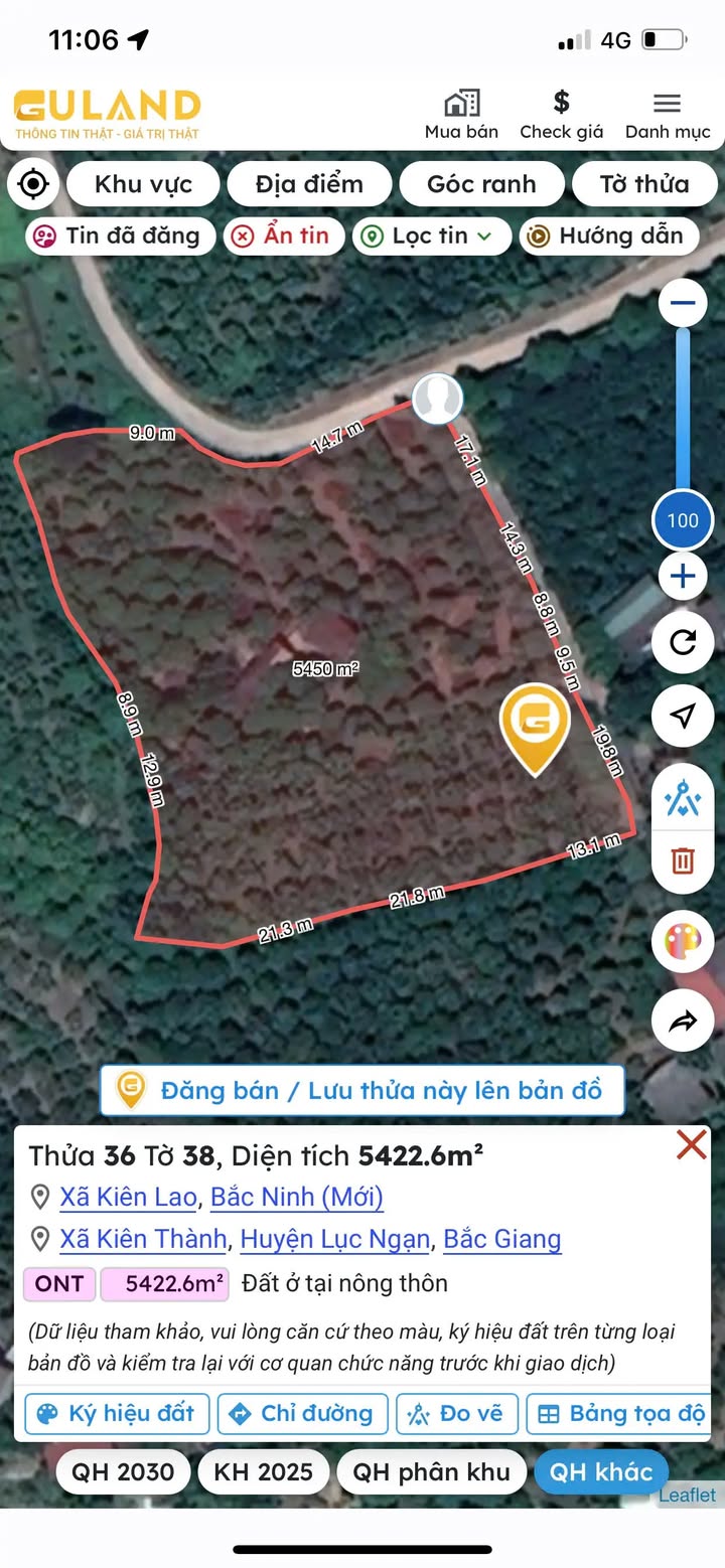 Đất thổ cư Kiên Thành Lục Ngạn 15000m² - Cơ hội đầu tư tuyệt vời!