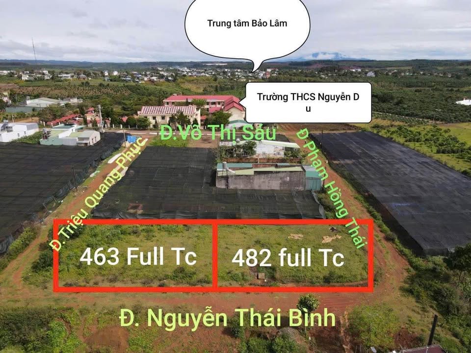 Đất nền lô góc 2 mặt tiền Nguyễn Du, Lộc Thắng 463m² - Đầu tư lý tưởng!
