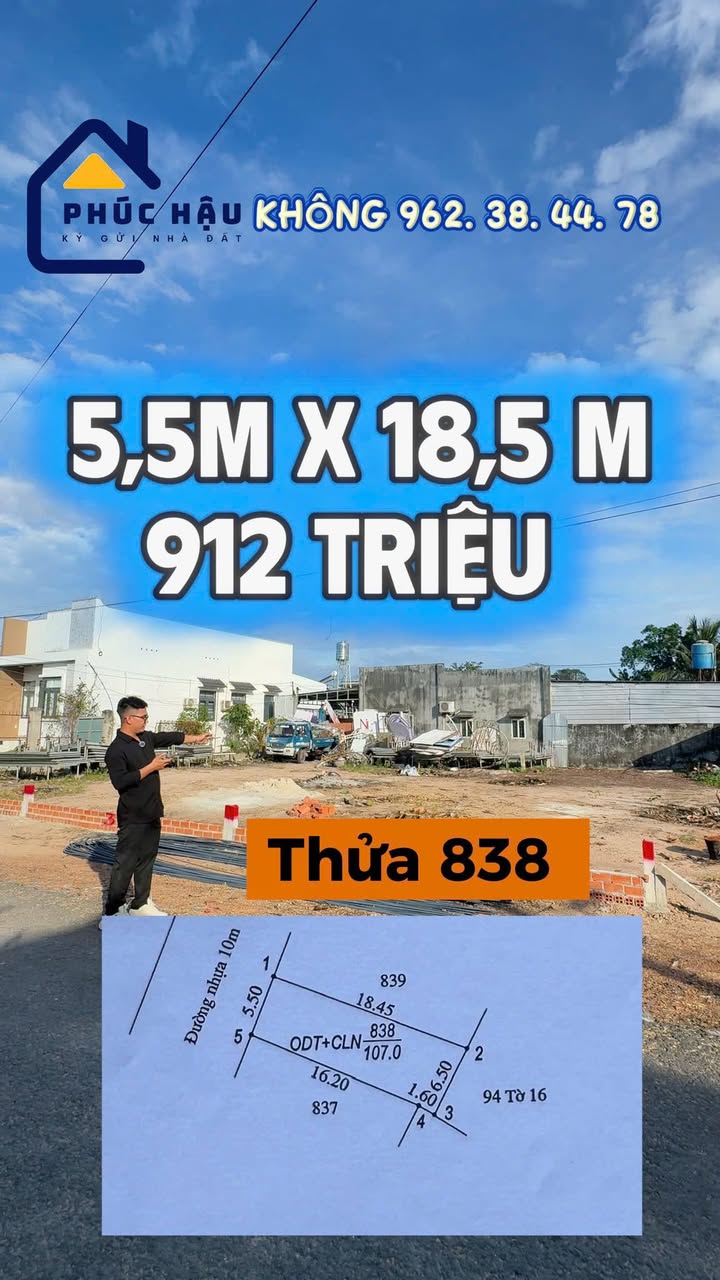 Lô đất Hẻm 51 Nguyễn Văn Linh 92.5m² giá 912 triệu - Cơ hội hiếm có!