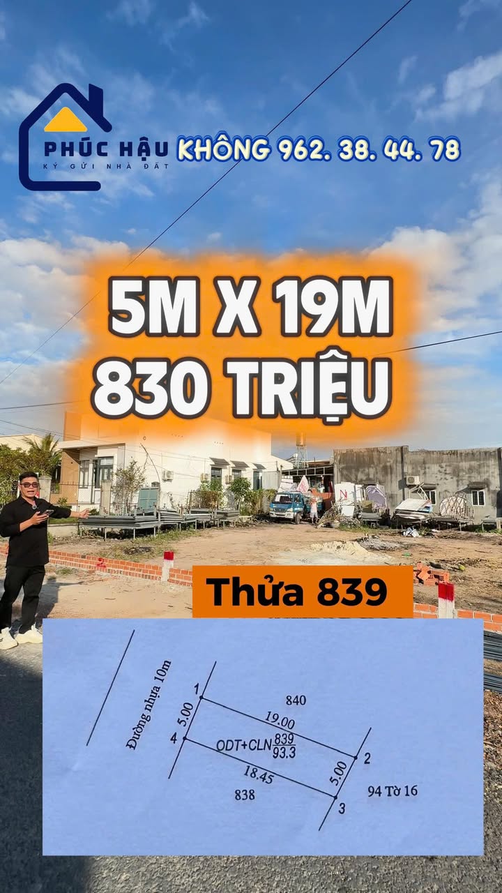 Đất nền Hòa Thành 95m² giá 830 triệu - Cách mặt tiền Nguyễn Văn Linh chỉ 30m!