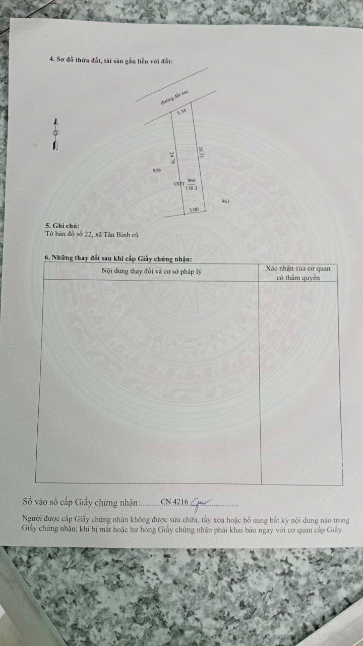 Đất thổ cư Tân Hòa, Bình Minh 130m² giá 315 triệu - Cơ hội đầu tư tuyệt vời!