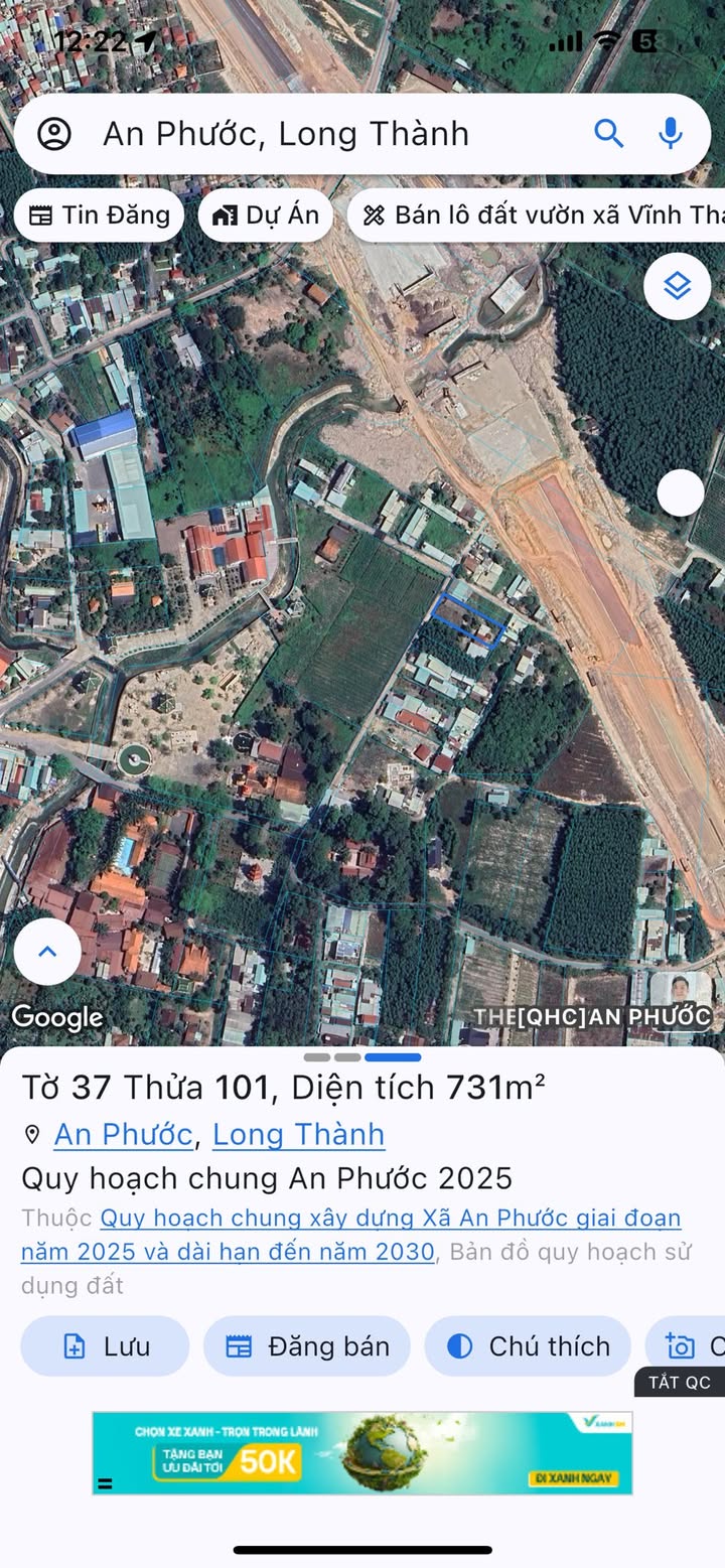 Đất mặt tiền cao tốc BH-Vũng Tàu xã Long An 7369m² - Cơ hội đầu tư sinh lời!