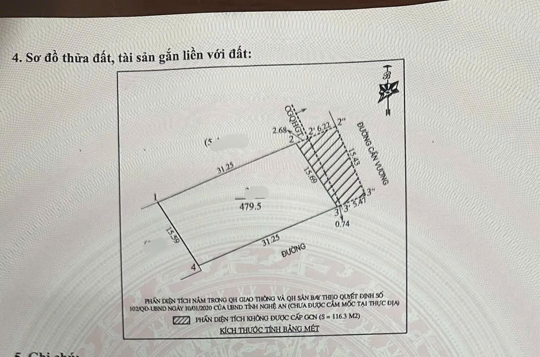 Đất Nghi Ân Vinh 480m² - Lô góc 2 mặt đường, đầu tư sinh lời!