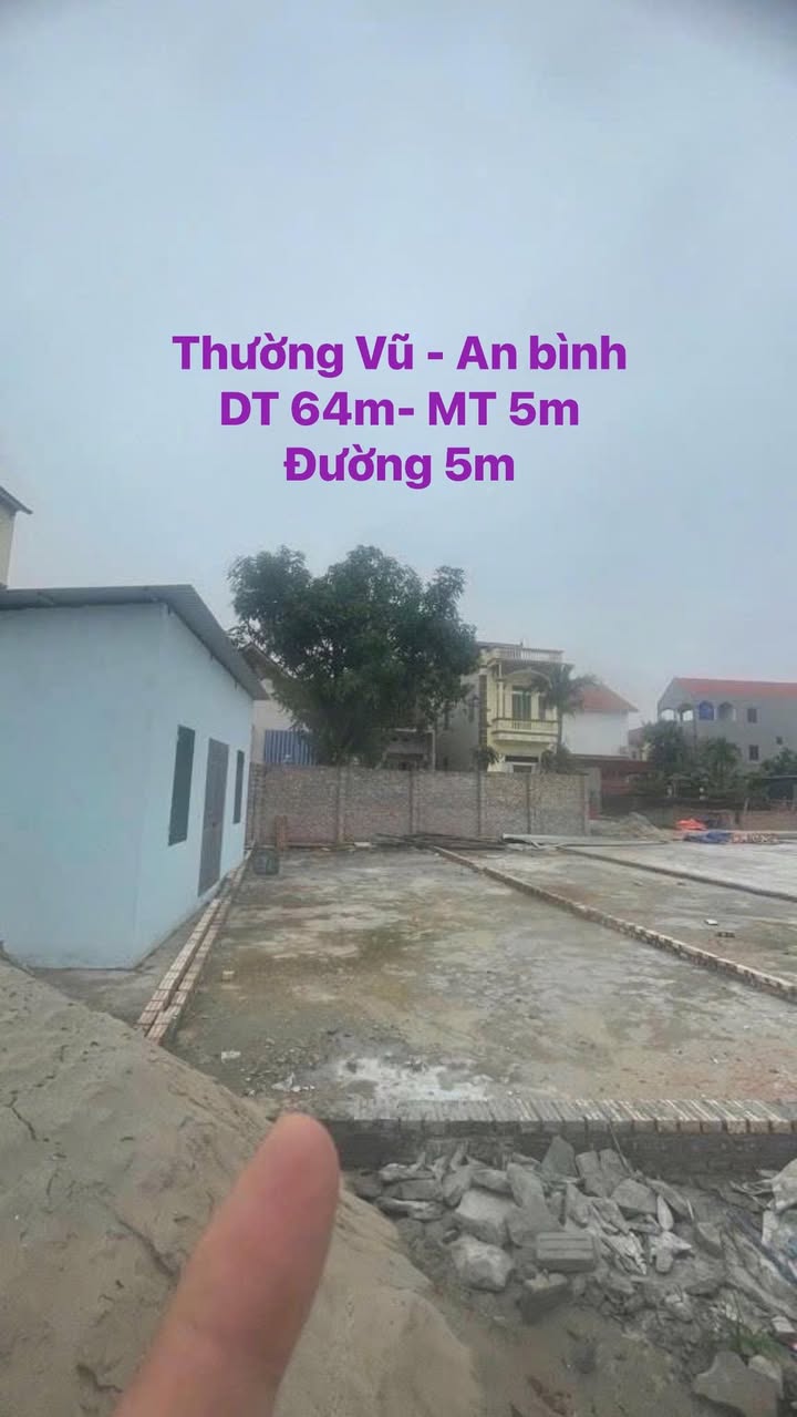 Đất nền An Bình, Thuận Thành 64m² - Mặt tiền rộng, ô tô vào tận nơi!
